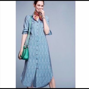 Size 0 Anthropologie Maeve Jamima Shirt Dress NWT